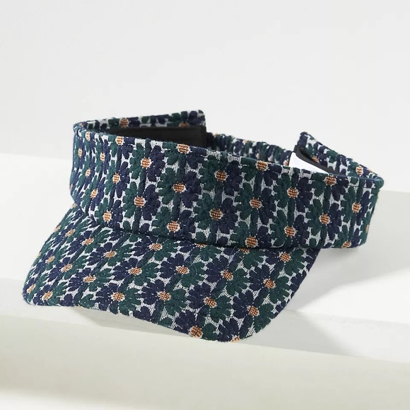NEW ANTHROPOLOGIE FLORAL VISOR (O/S) - Picture 3 of 10